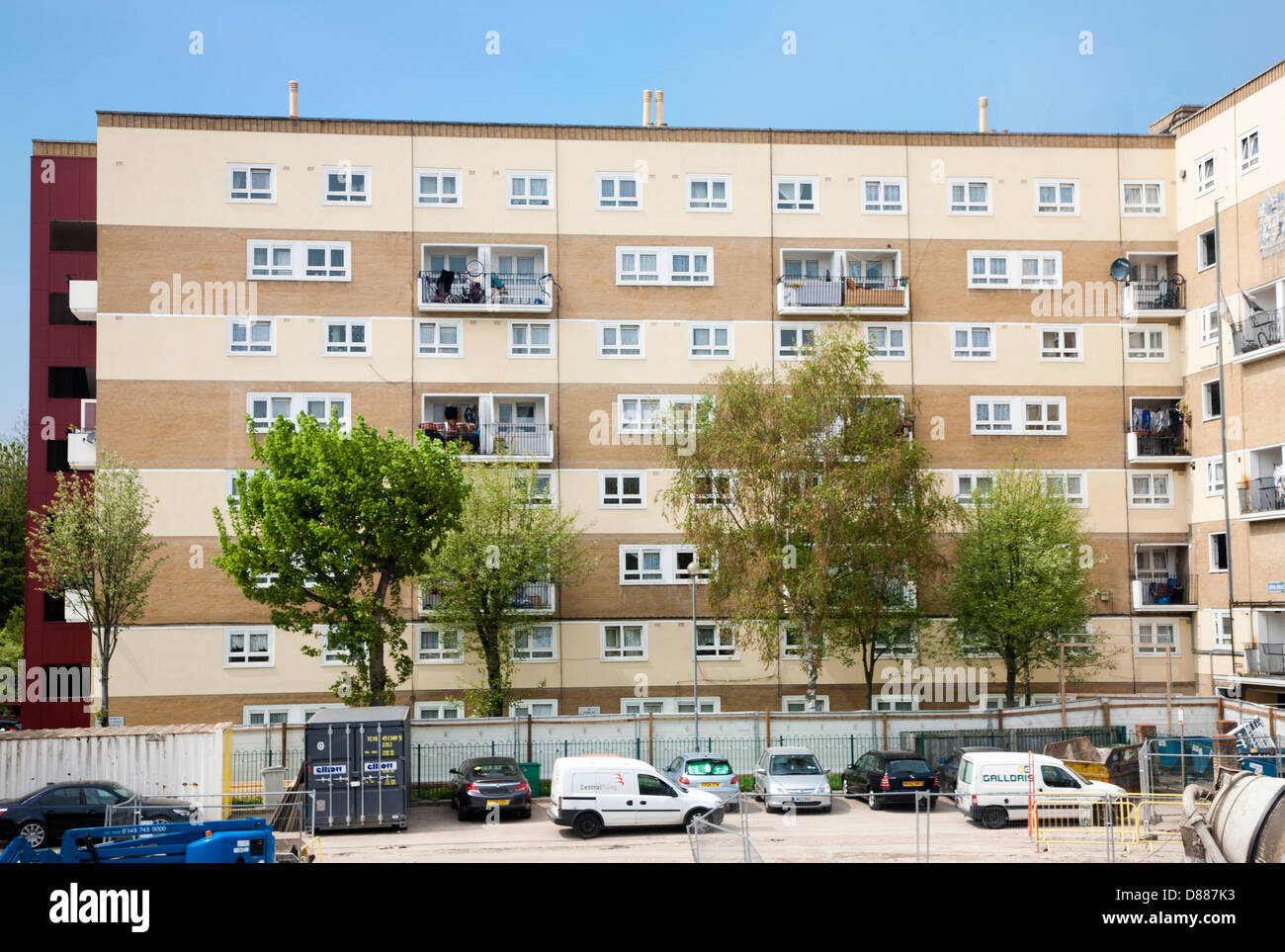 Modern block of flats, Kilburn, London, England, United Kingdom, GB Stock Photo