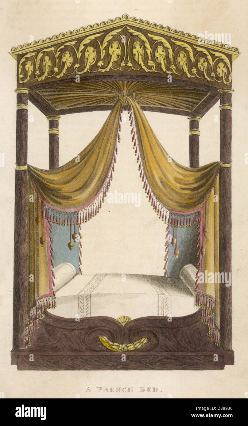 French Bed 1809 Stock Photo Alamy
