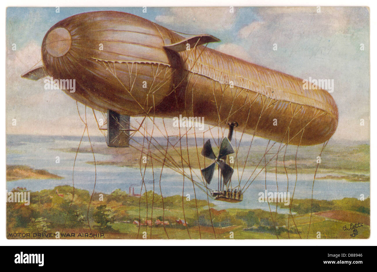 Perseval Airship 1915 Stock Photo