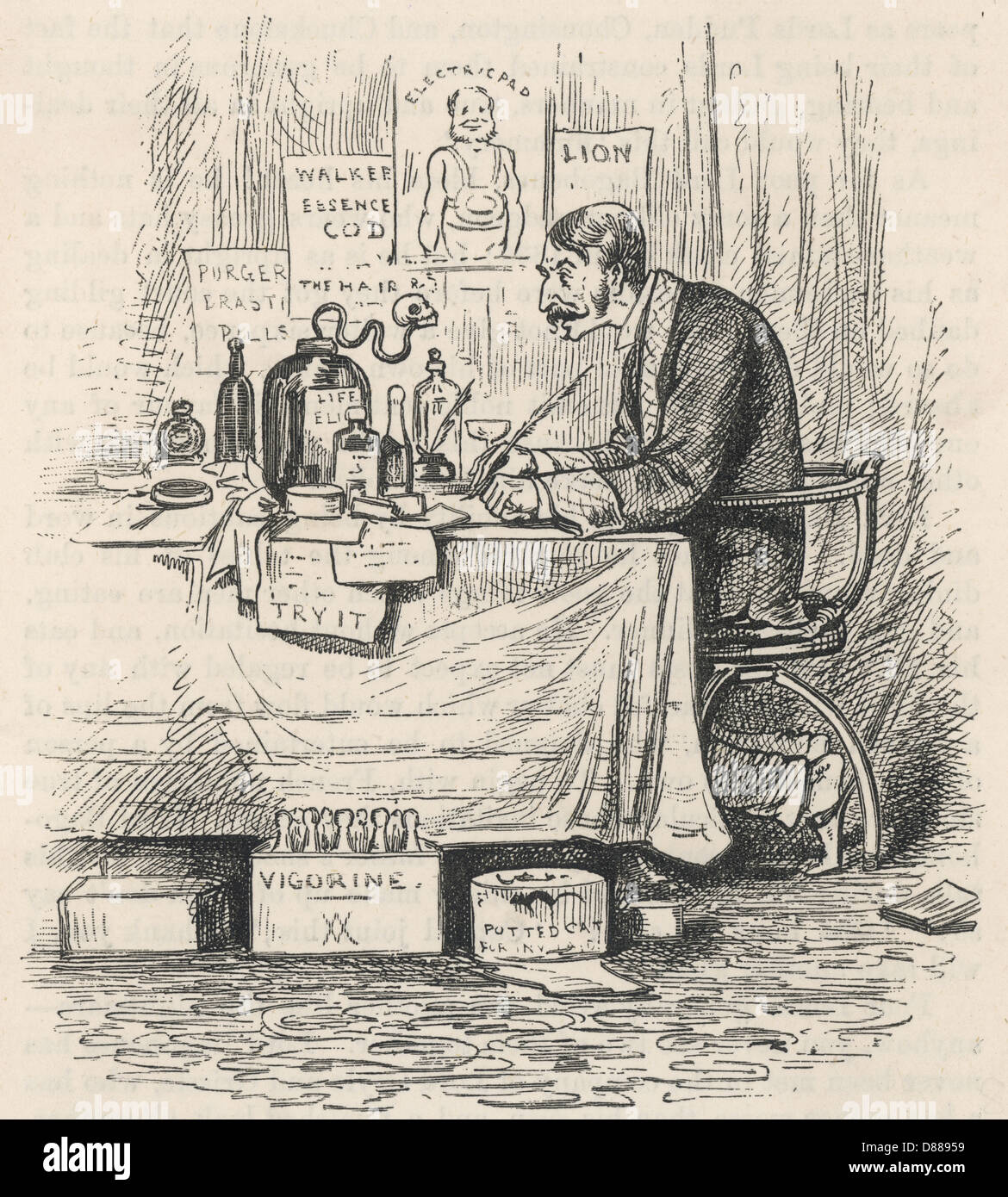 THE HYPOHONDRIAC/1883 Stock Photo