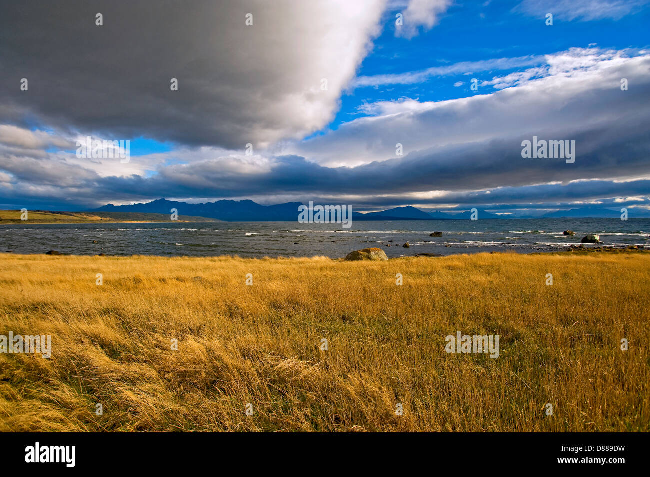 Chilean Patagonia near Puerto Natales Stock Photo