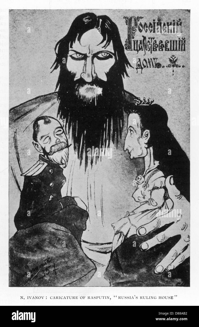 Rasputin Caricature Stock Photo