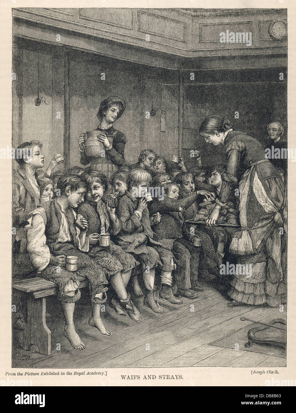 Street Arabs Caring 1885 Stock Photo