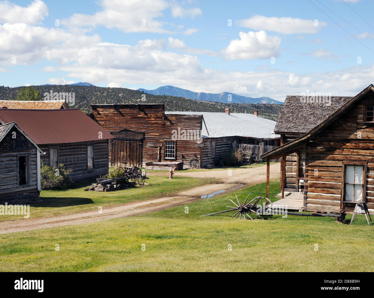 Nevada City Montana richest gold strike in Rocky Mountain West, Nevada City, Rocky Mountain, Stock Photo