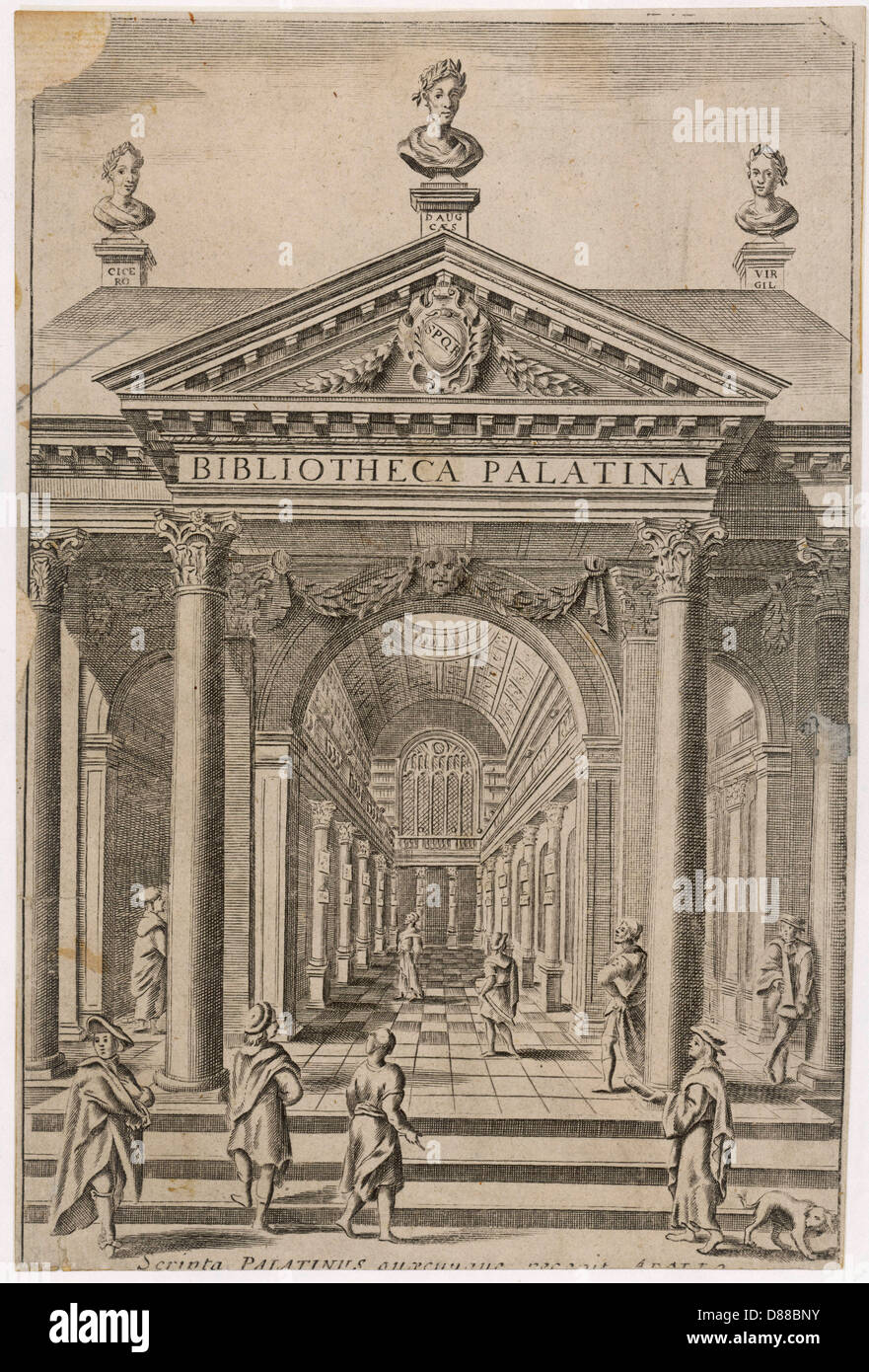 PALATINE LIBRARY, ROME Stock Photo Alamy
