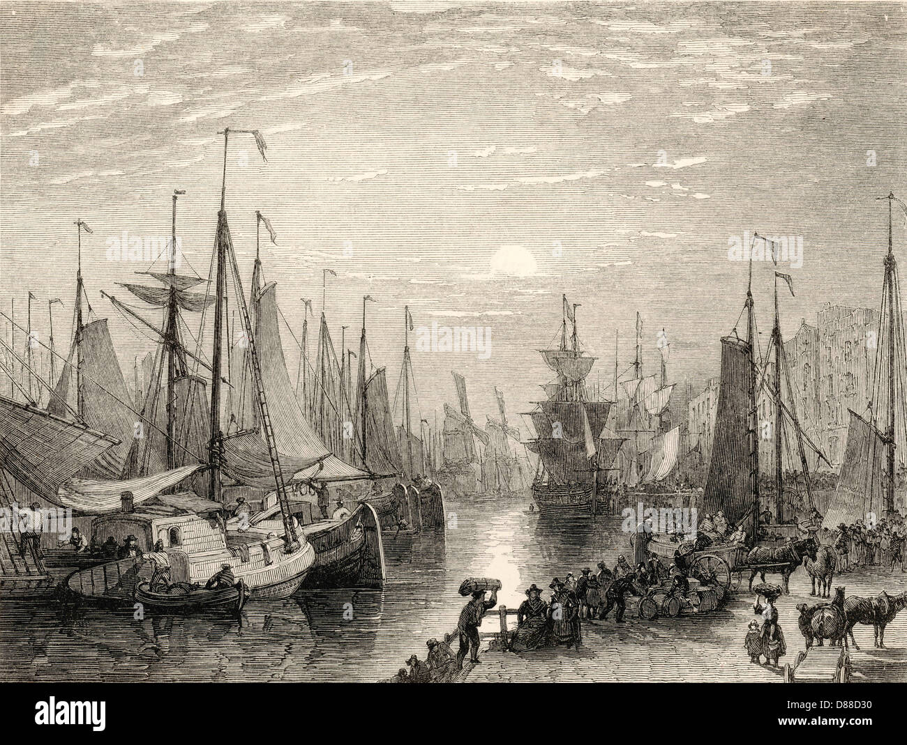 AMSTERDAM/SHIPS 1851 Stock Photo