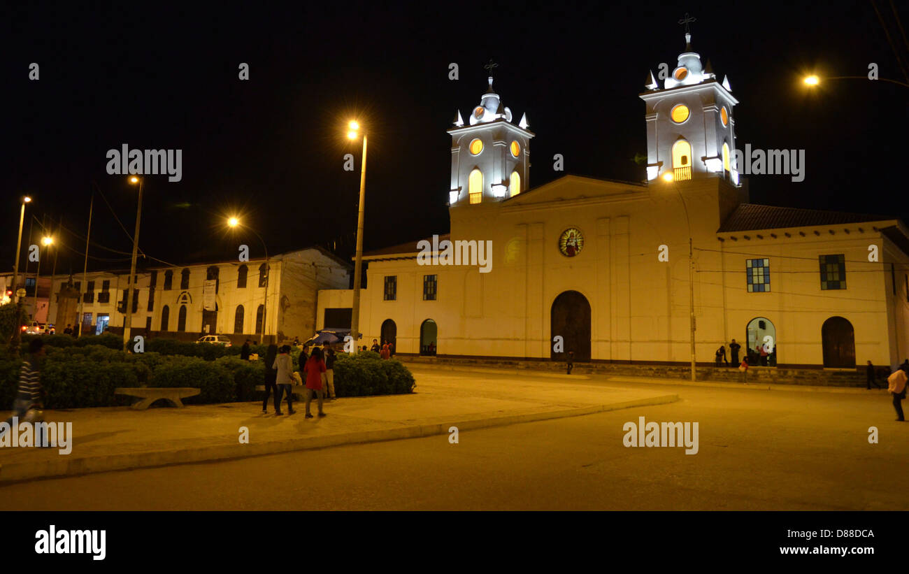 Chachapoyas cathedral, Plaza de Armas, Chachapoyas, Amazonas, Peru Stock Photo