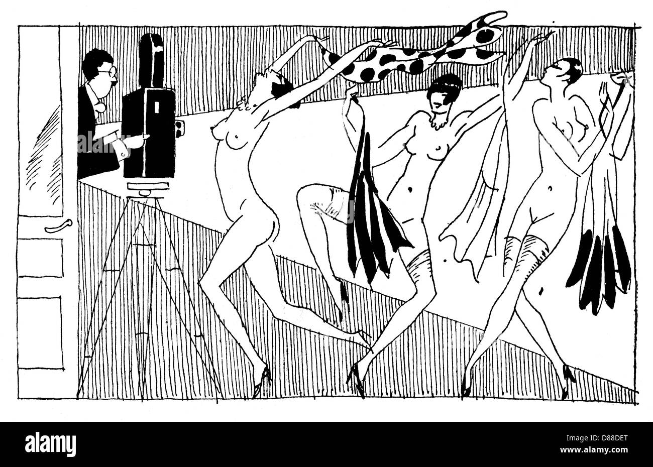 FILMING AN ADULT MOVIE Stock Photo