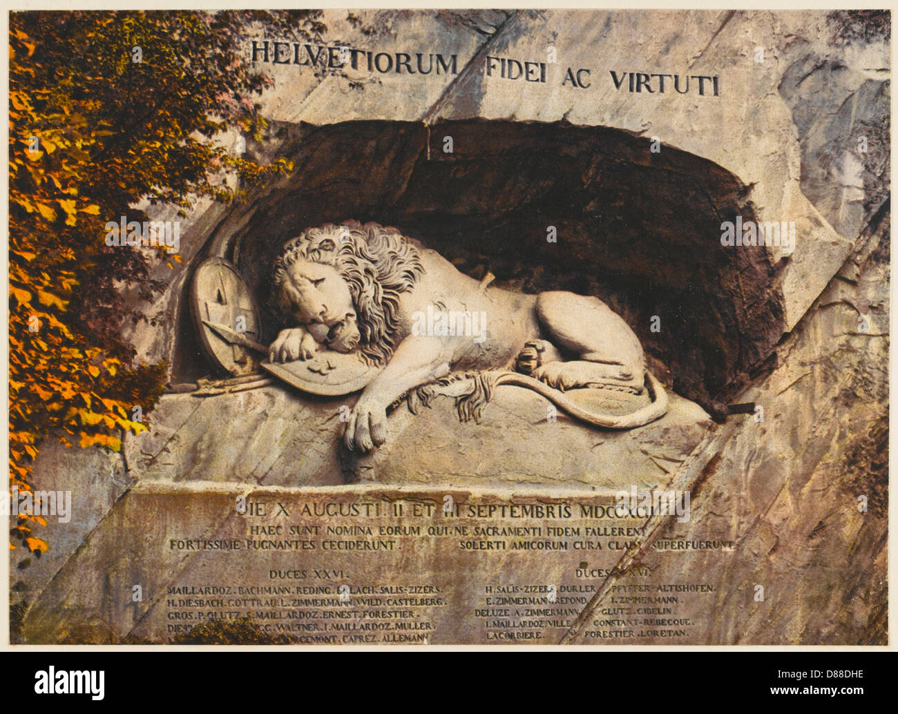 Lucerne - Lion Sculpture Stock Photo