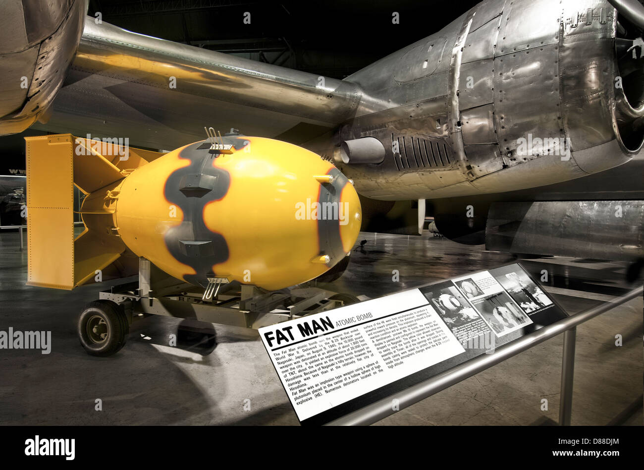 The first Atomic bomb,Fat Man,recreation at the USAF museum, Dayton Ohio Stock Photo