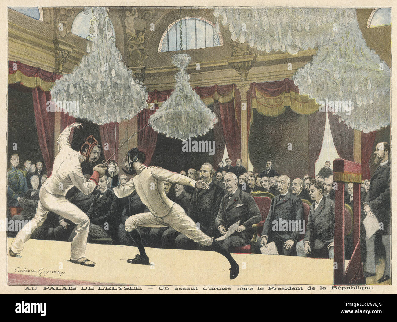 FENCING IN PARIS Stock Photo Alamy