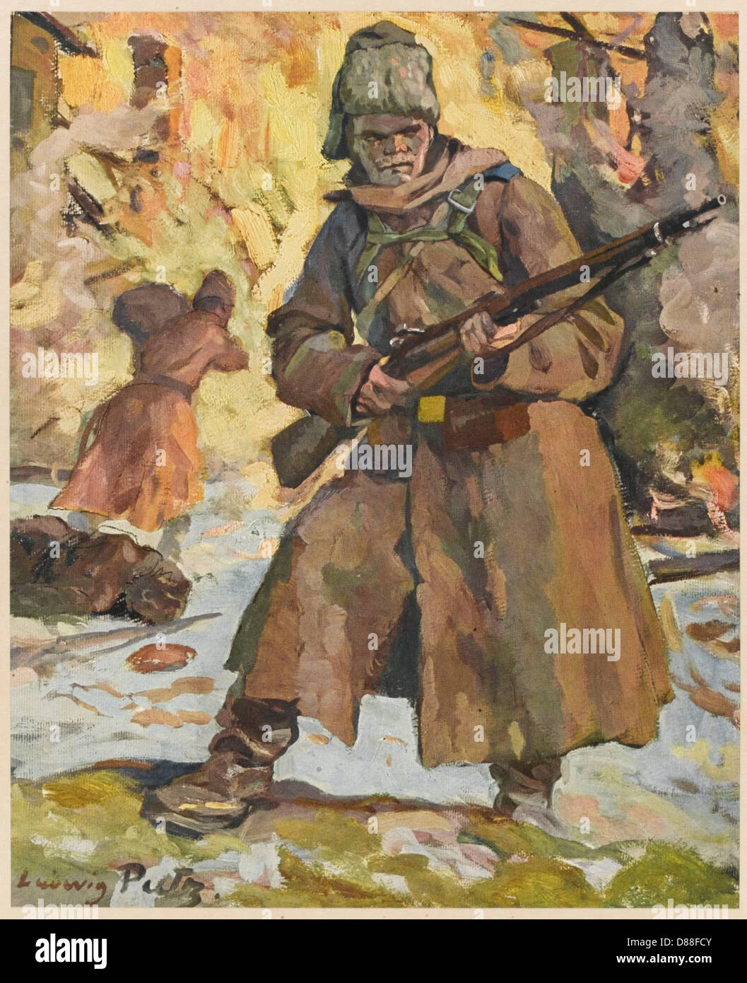 WW1 RUSSIAN SOLDIER Stock Photo
