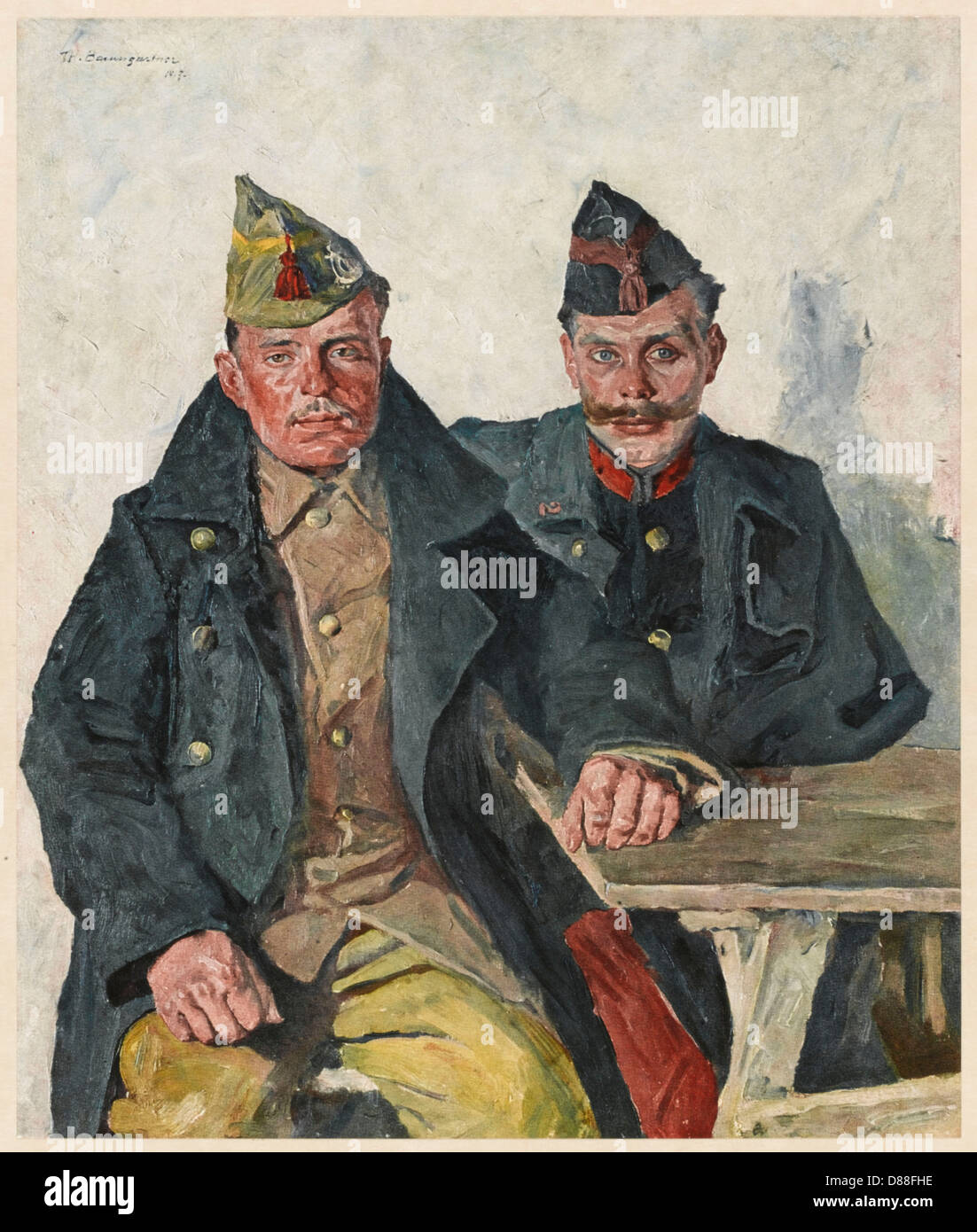 WWI BELGIAN SOLDIERS Stock Photo
