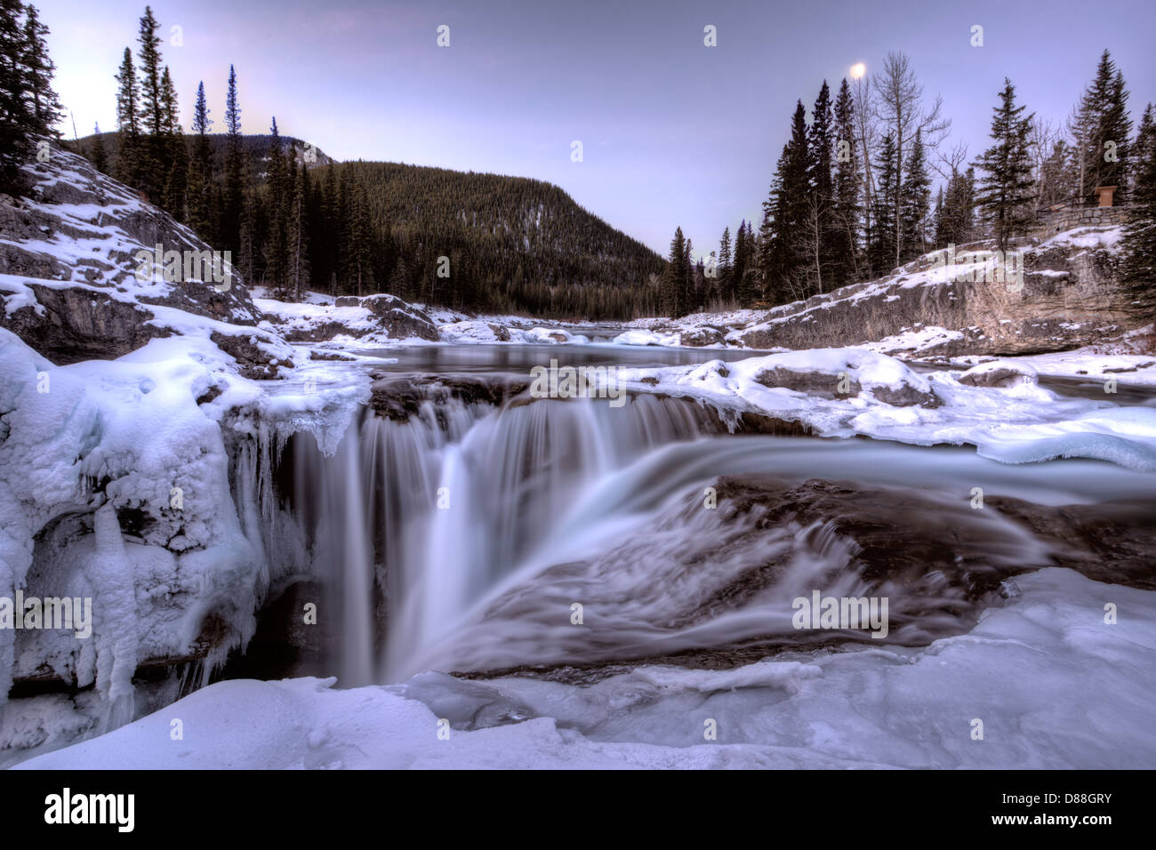 Elbow Falls Bragg Creek Alberta Canada in Winter Stock Photo - Alamy