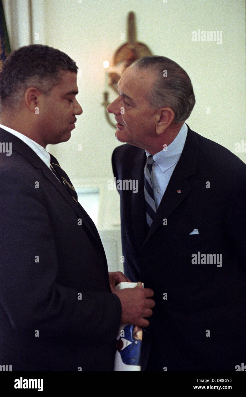 Whitney Young and Lyndon Johnson. Stock Photo