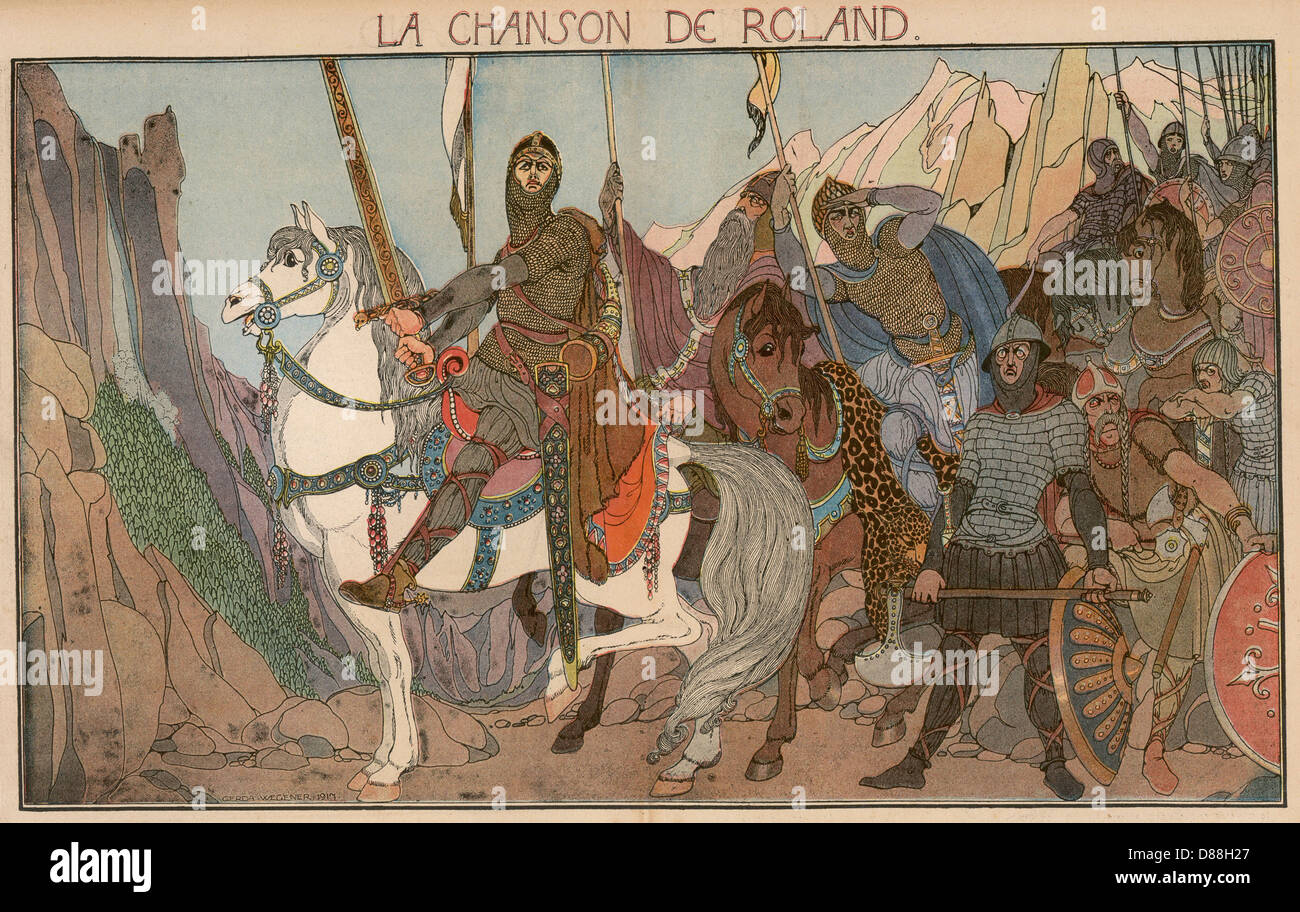 Illustration, La Chanson de Roland Stock Photo - Alamy