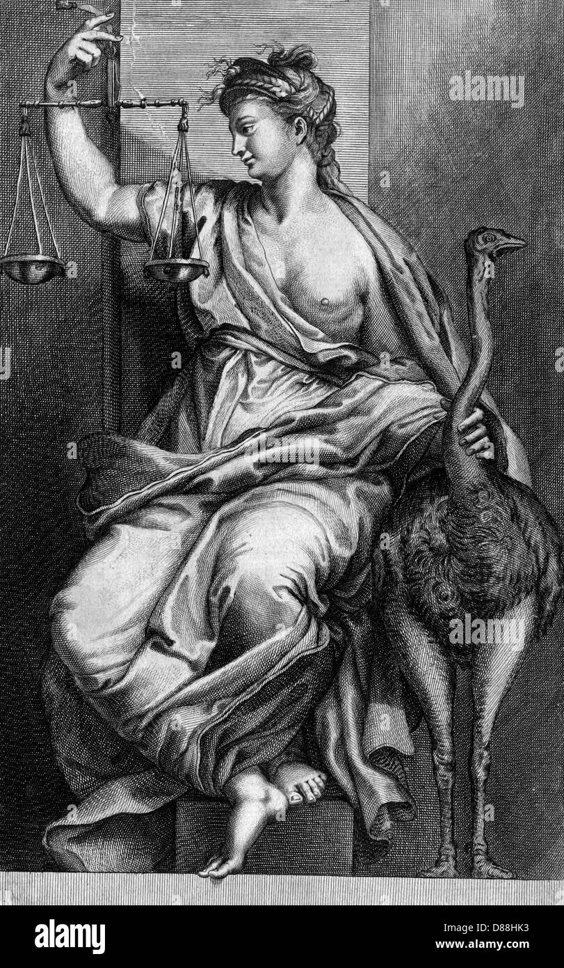 JUSTICE WITH SCALES Stock Photo