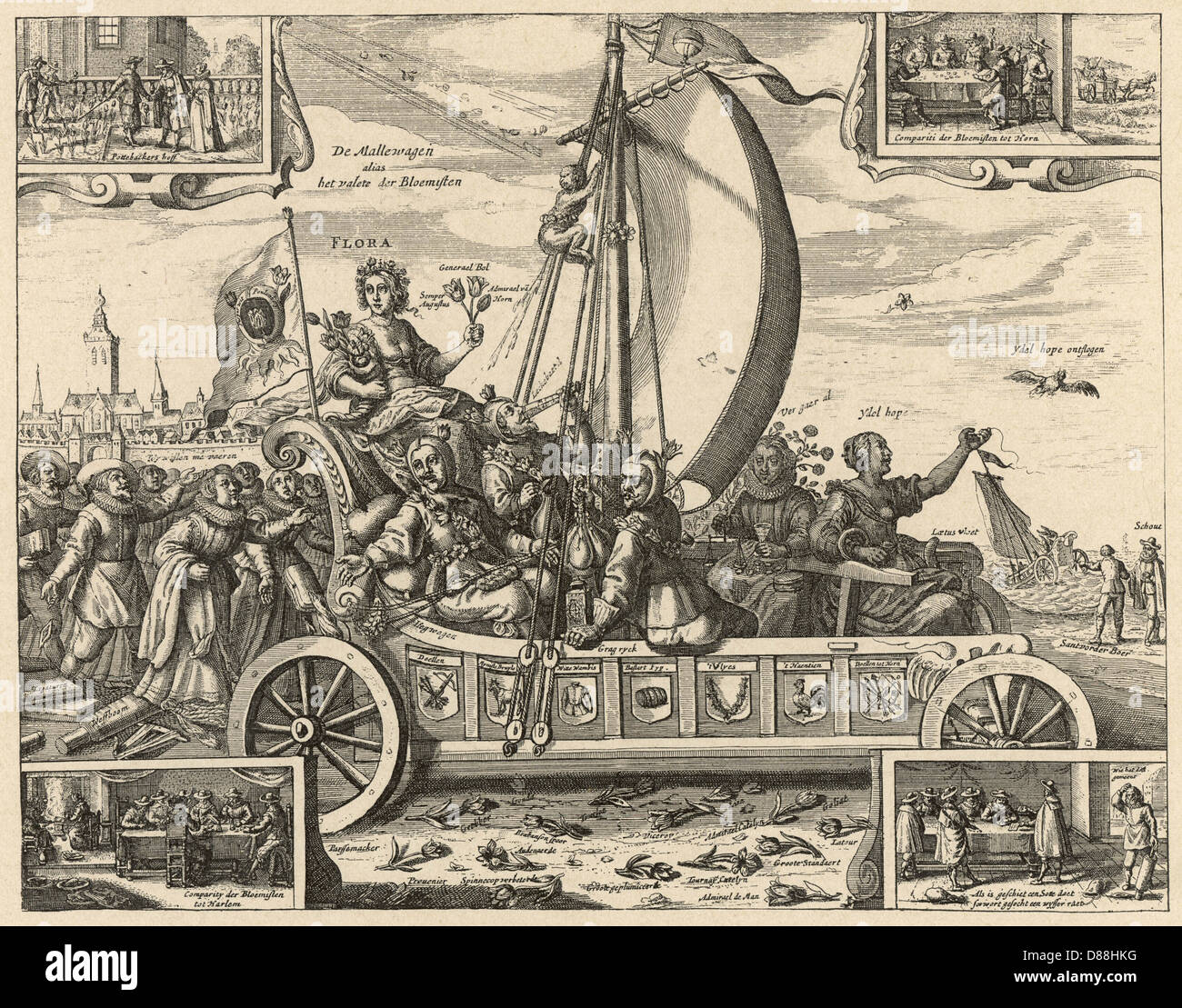 Tulipomania Satire 1637 Stock Photo Alamy