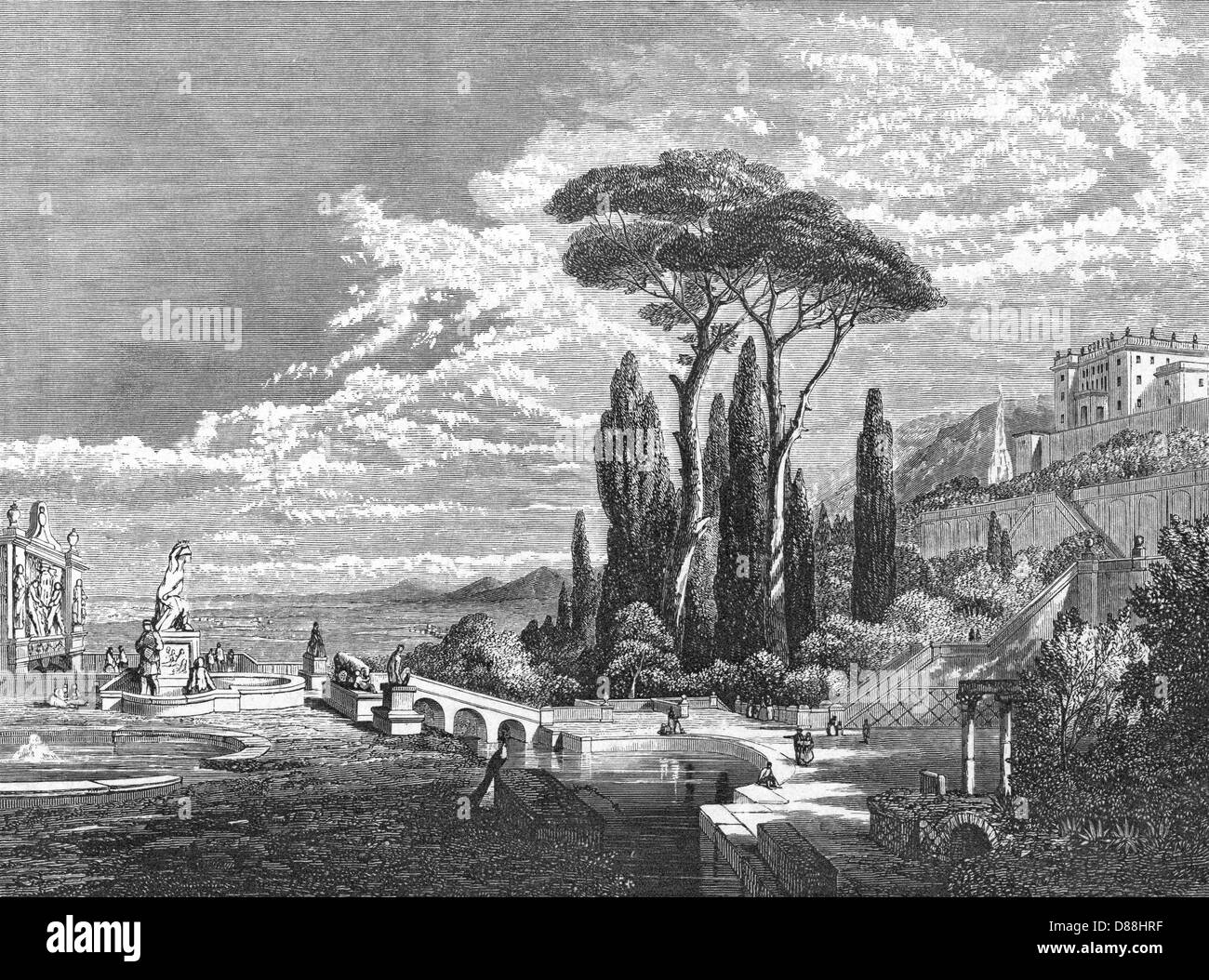 VILLA D'ESTE & GARDENS Stock Photo