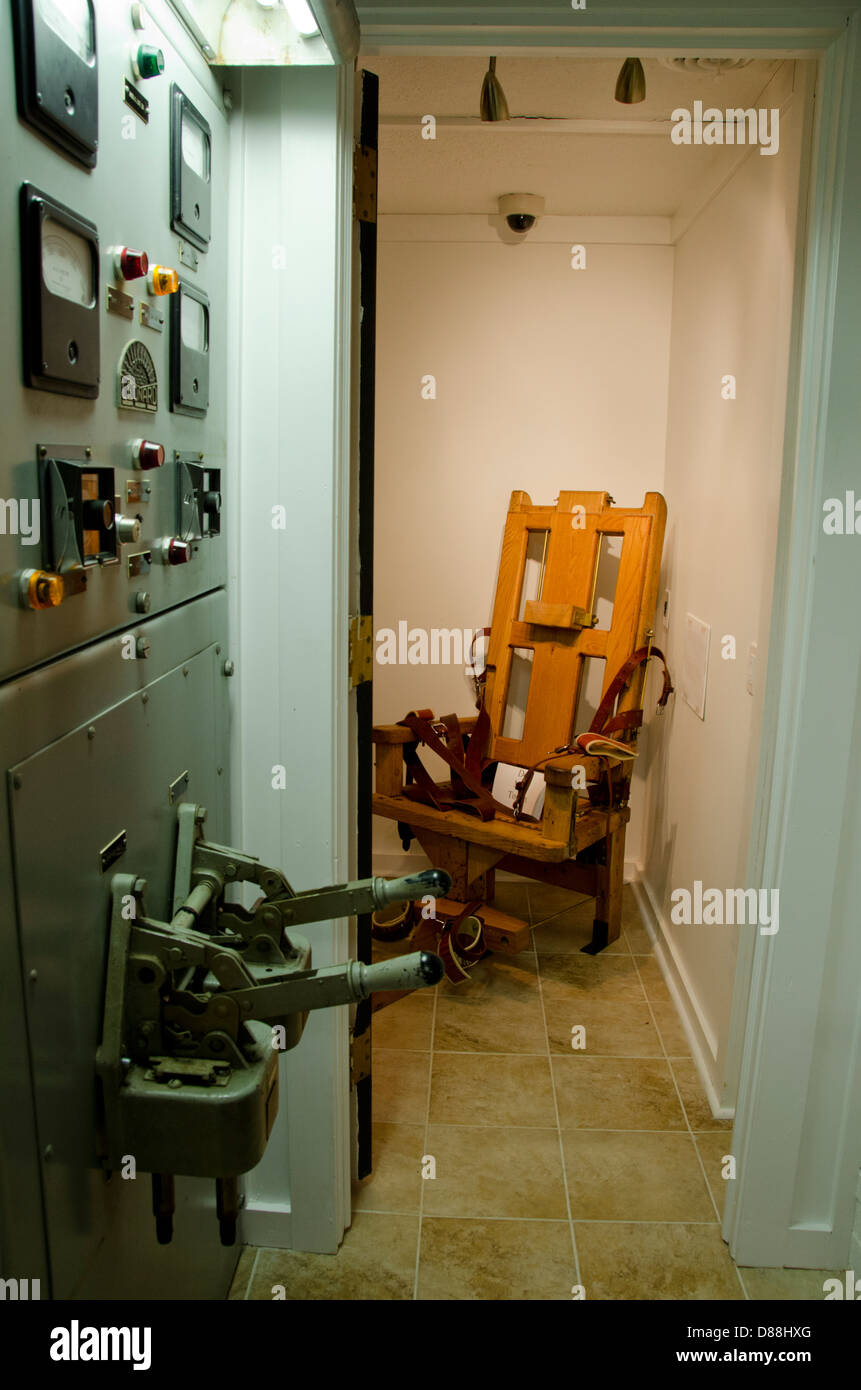 Kentucky, Eddyville. Lake Barkley view of historic Kentucky State Penitentiary. Electric Chair