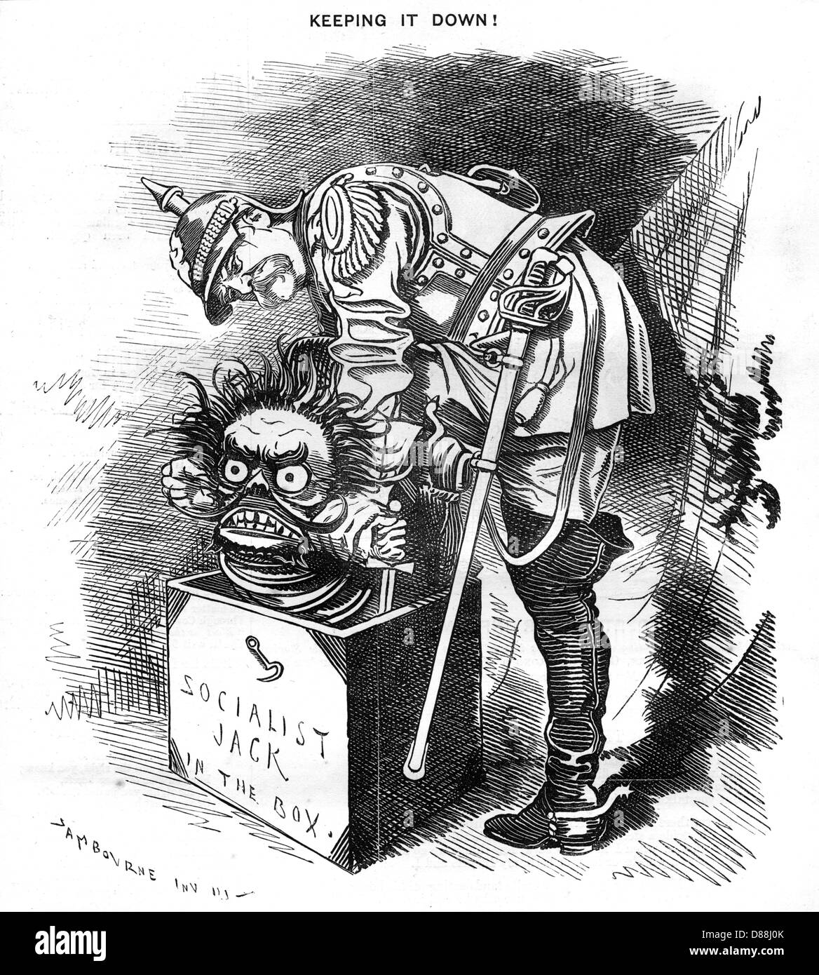 Cartoon, Otto von Bismarck (Socialism) Stock Photo