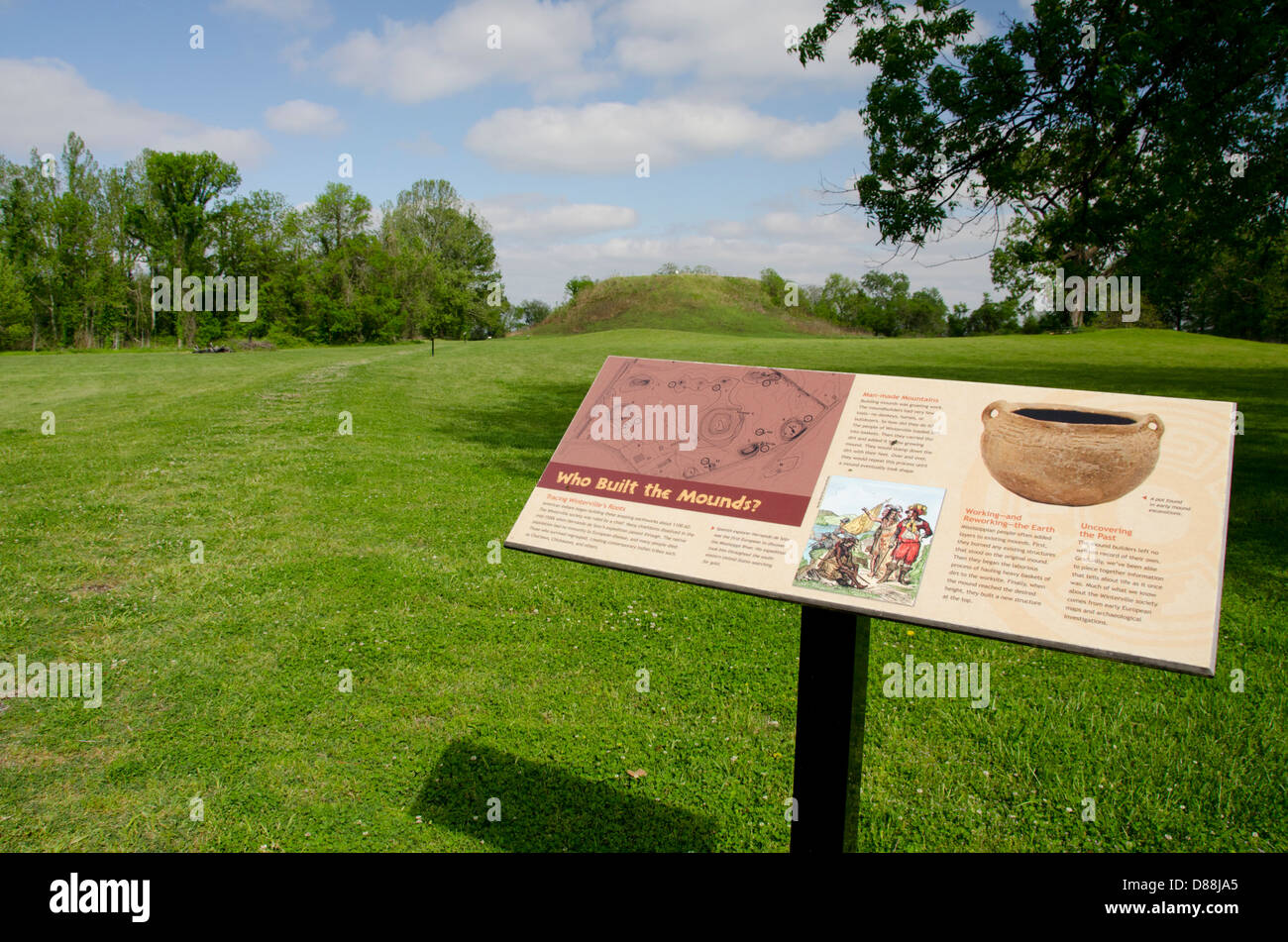 Mississippi, Greenville. Winterville Mounds, one of the largest Native