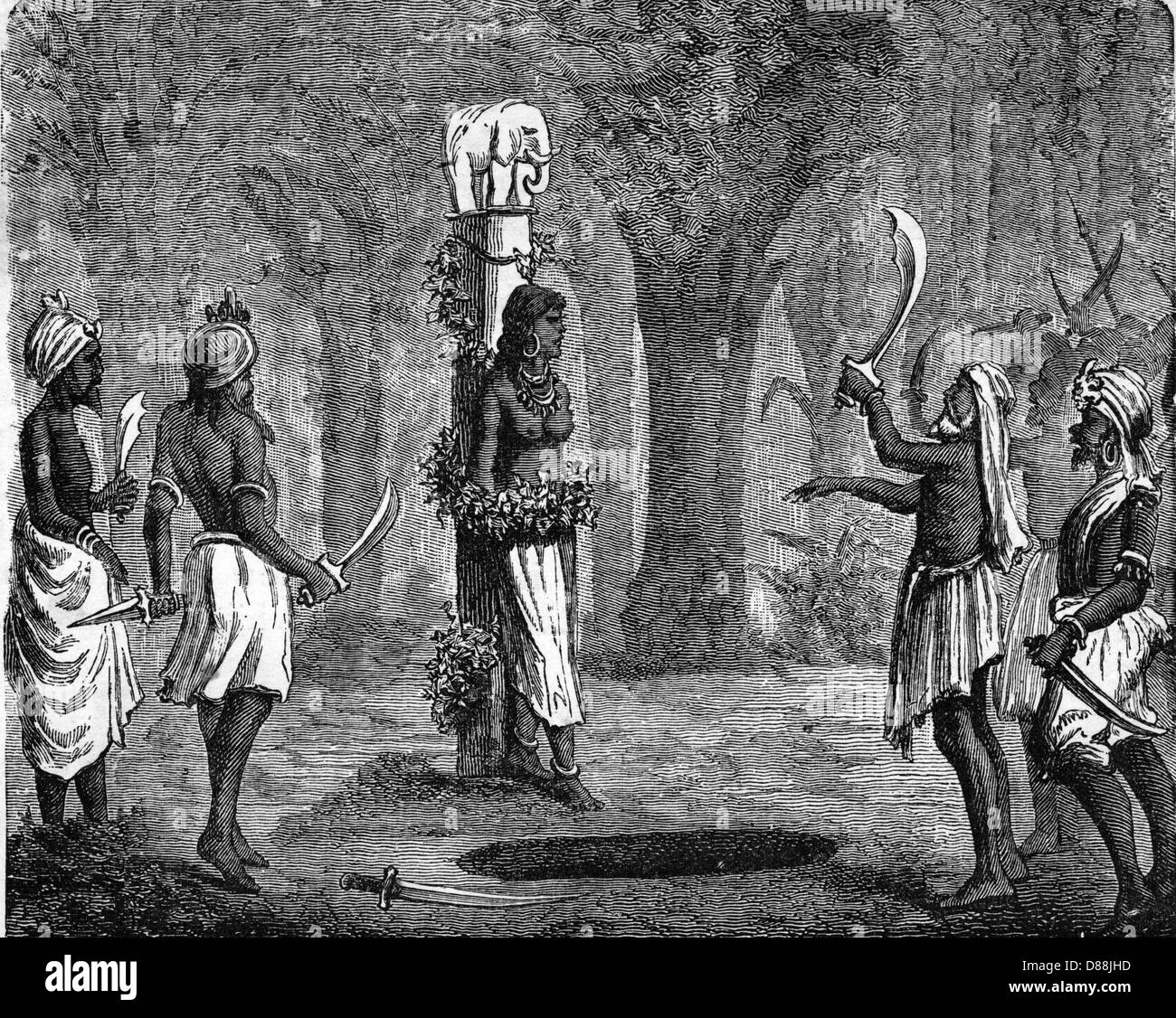 Indian sacrifice Black and White Stock Photos & Images - Alamy