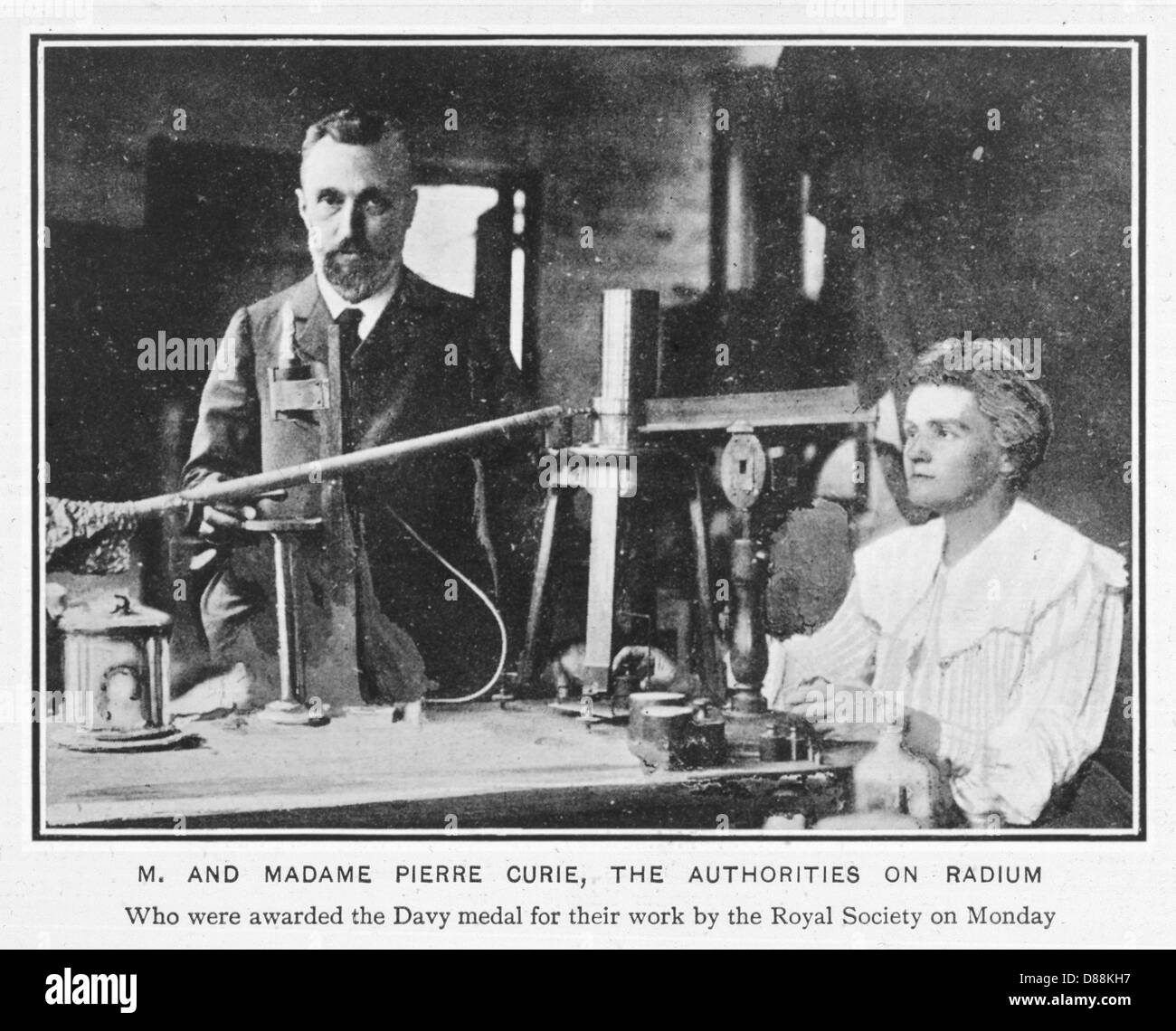 Marie and Pierre Curie Stock Photo