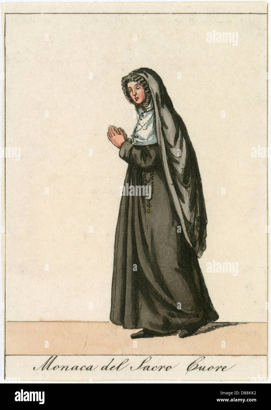 NUN OF SACRED HEART Stock Photo