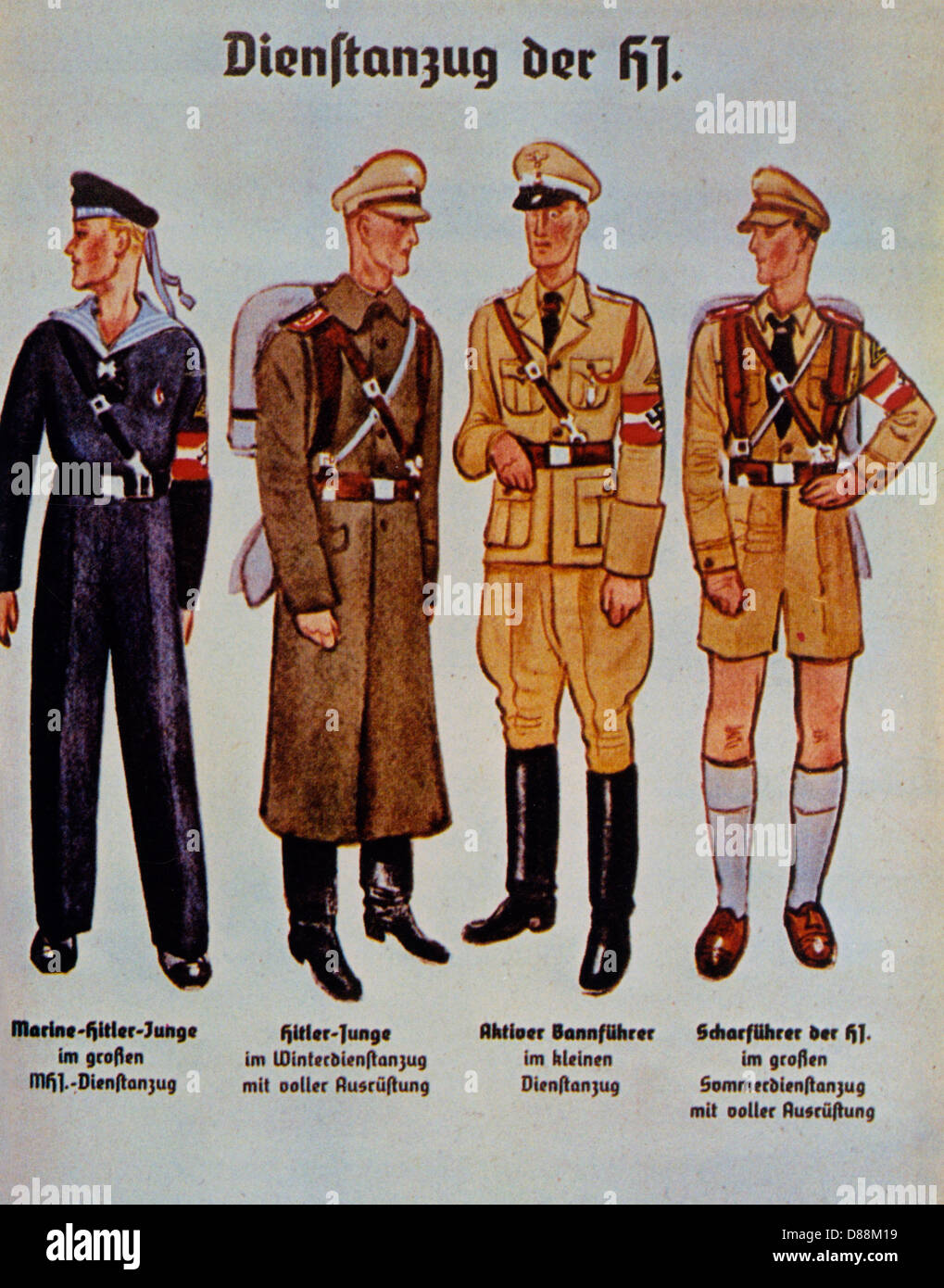 HITLER JUGEND/UNIFORMS Stock Photo