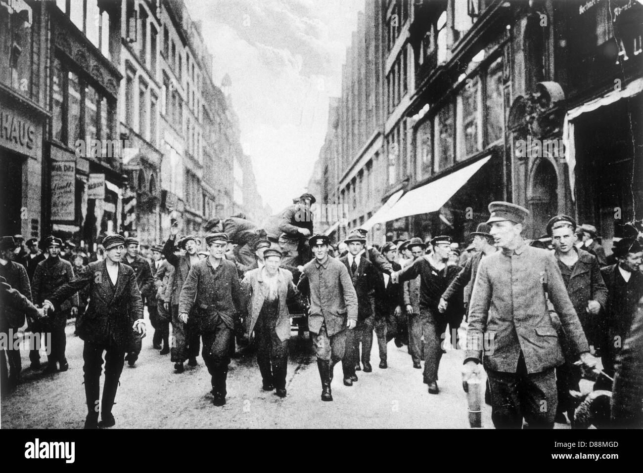 UNREST IN HAMBURG/1918 Stock Photo