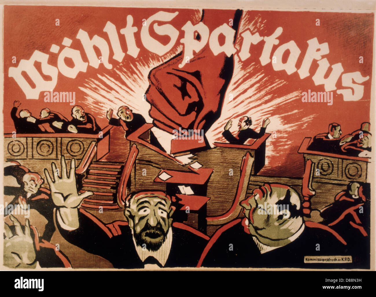Spartacist Poster 1919 Stock Photo