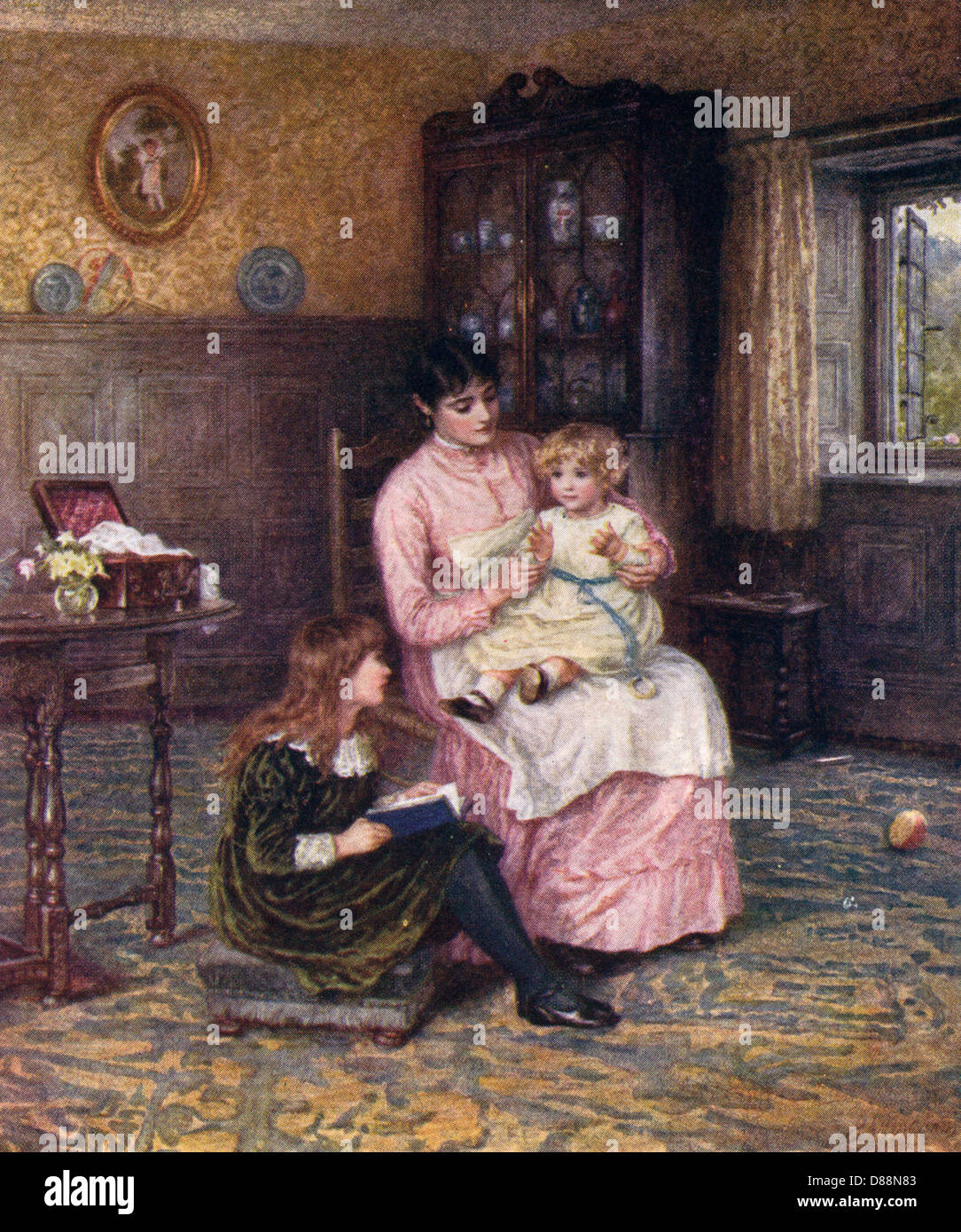 NANNY WITH CHILDREN Stock Photo - Alamy