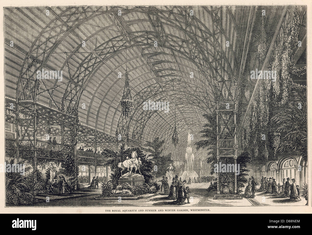 ROYAL AQUARIUM LONDON 1876 Stock Photo
