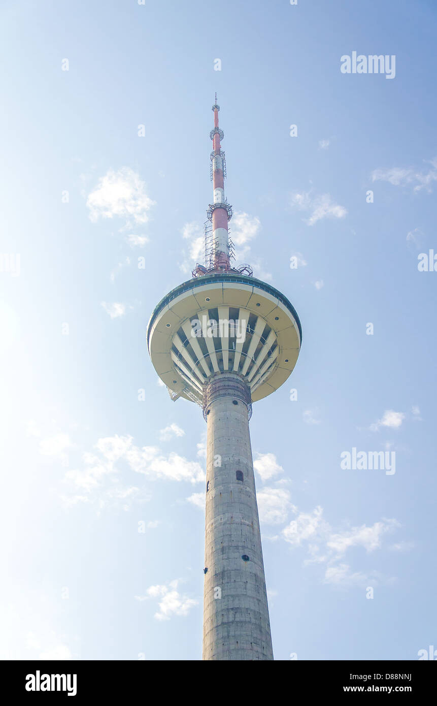 Tv tower over blue sky location hi-res stock photography and images - Alamy