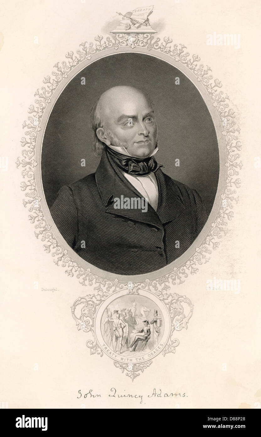 JOHN QUINCY ADAMS/HUNT Stock Photo