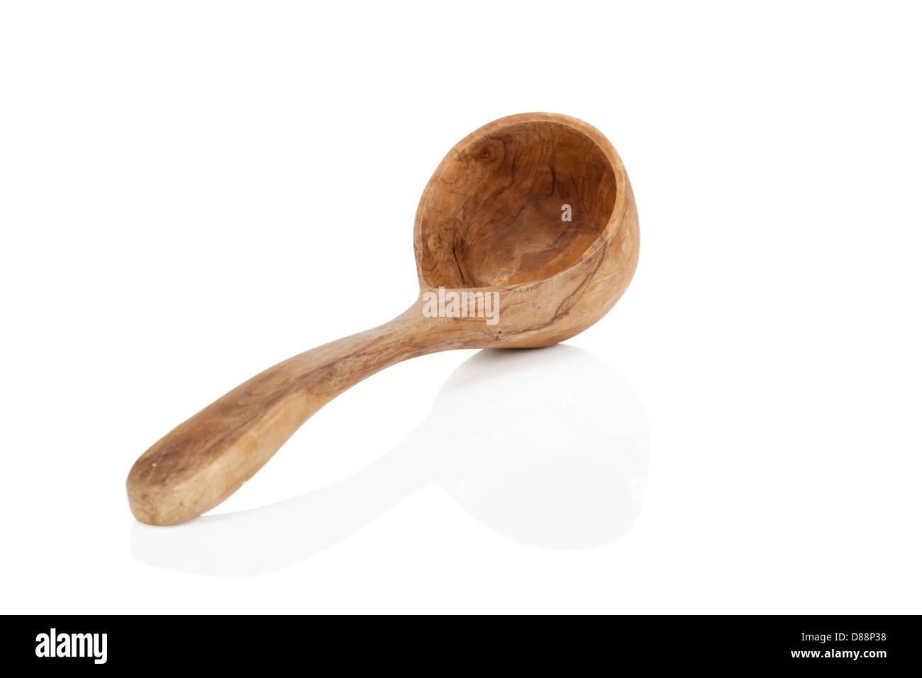 Old wooden ladle isolated on white background Stock Photo Alamy