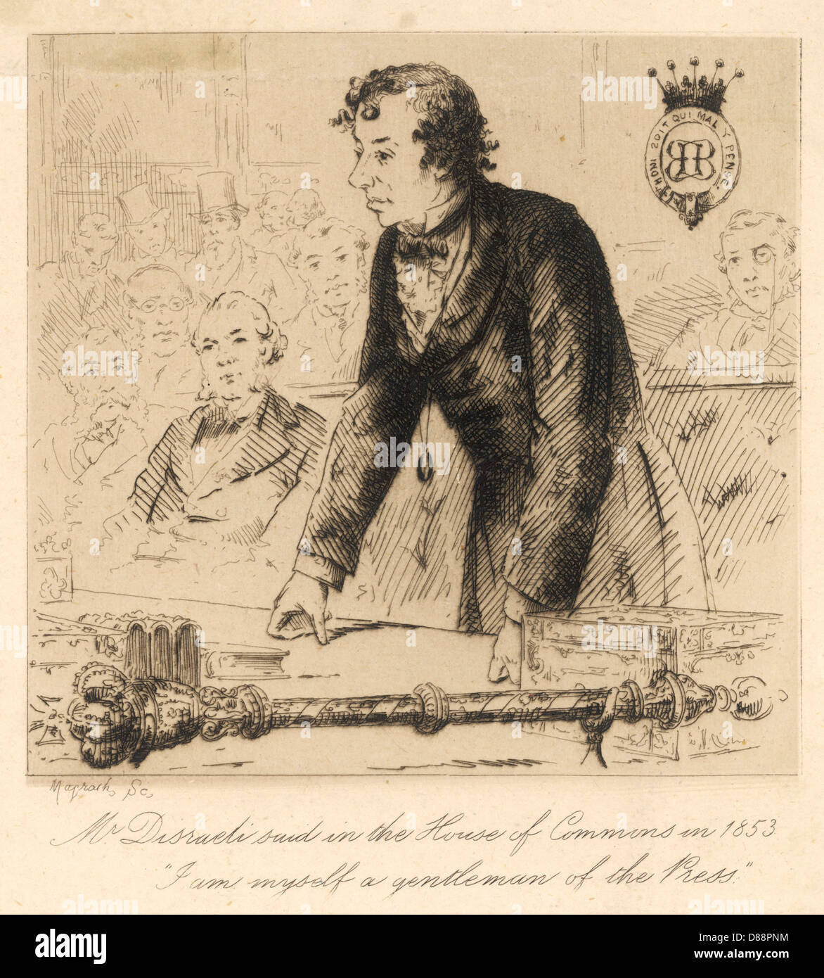 Disraeli Speech 1853 Stock Photo Alamy