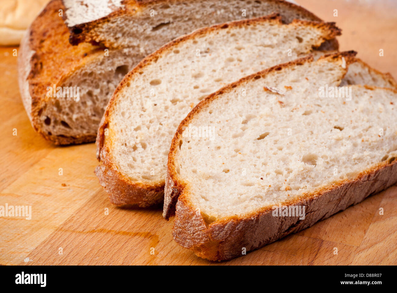 Organic farmhouse bread loaves from nature Stock Photo