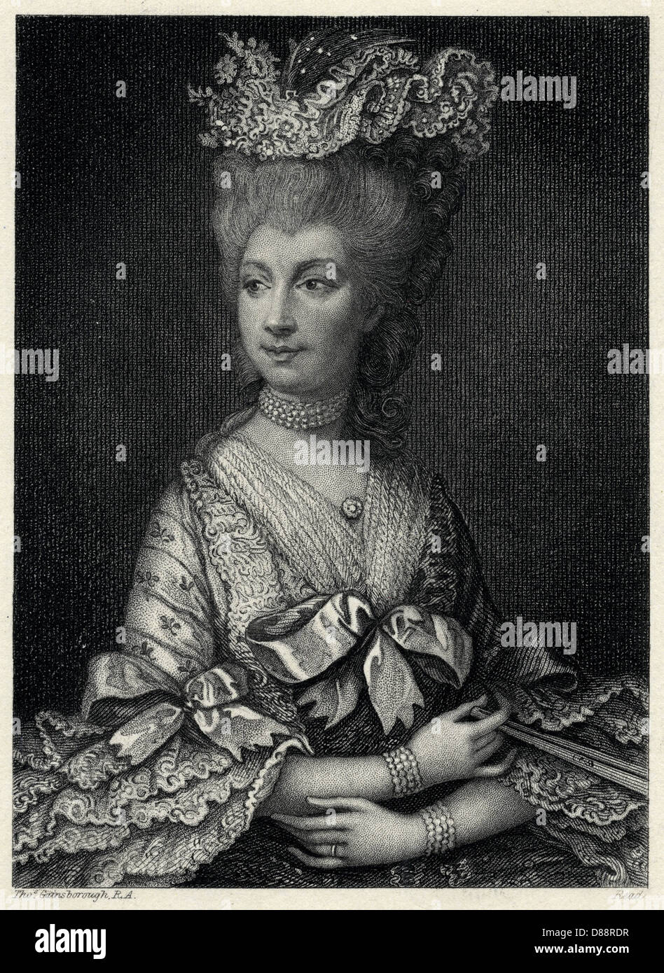 Charlotte mecklenburg strelitz 1744 1818 queen hires stock photography