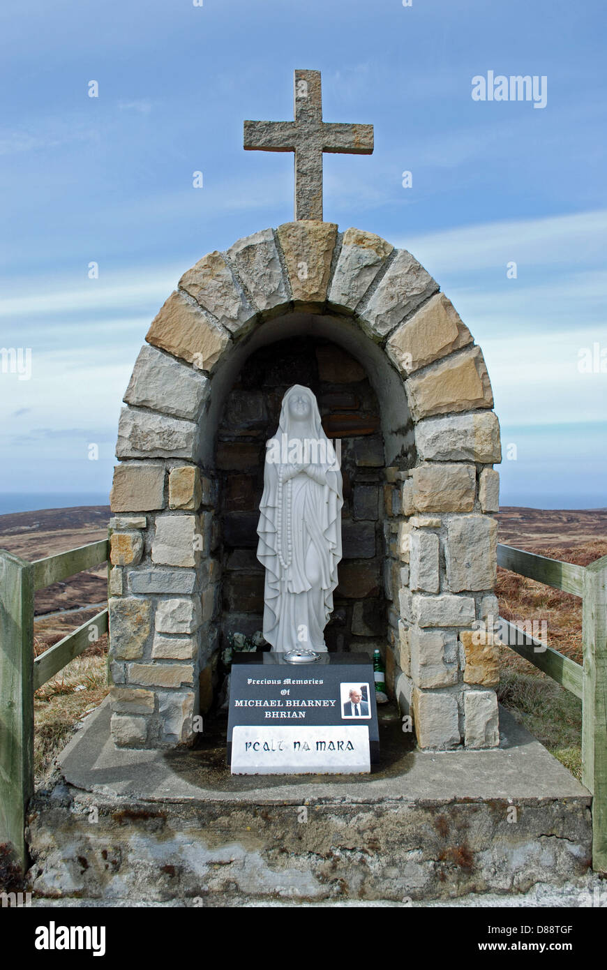 Shrine to Virgin Mary on Aranmore Island, Donegal Stock Photo