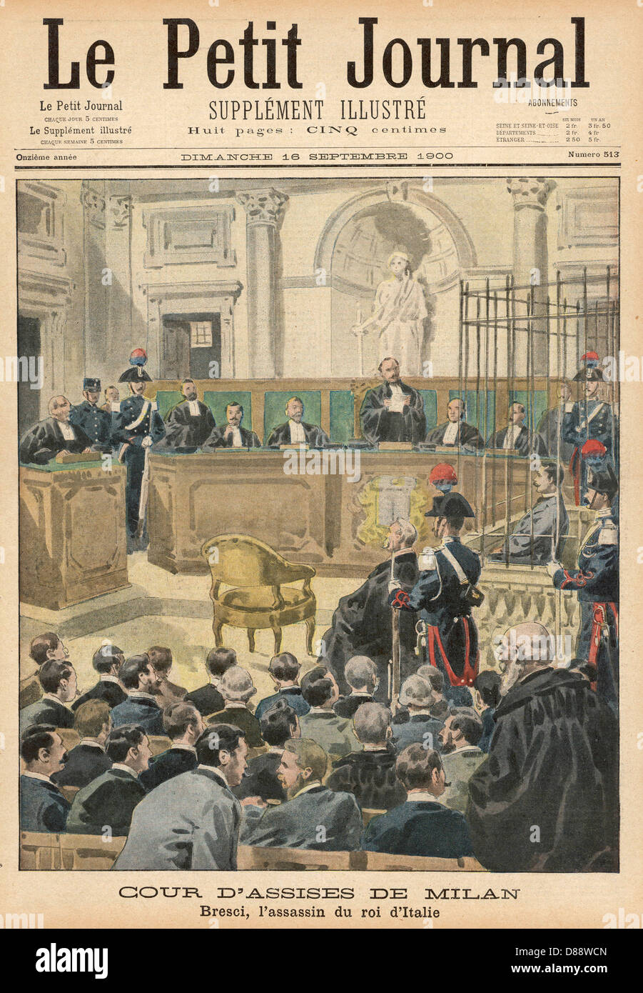 Trial Of Bresci 1900 Stock Photo