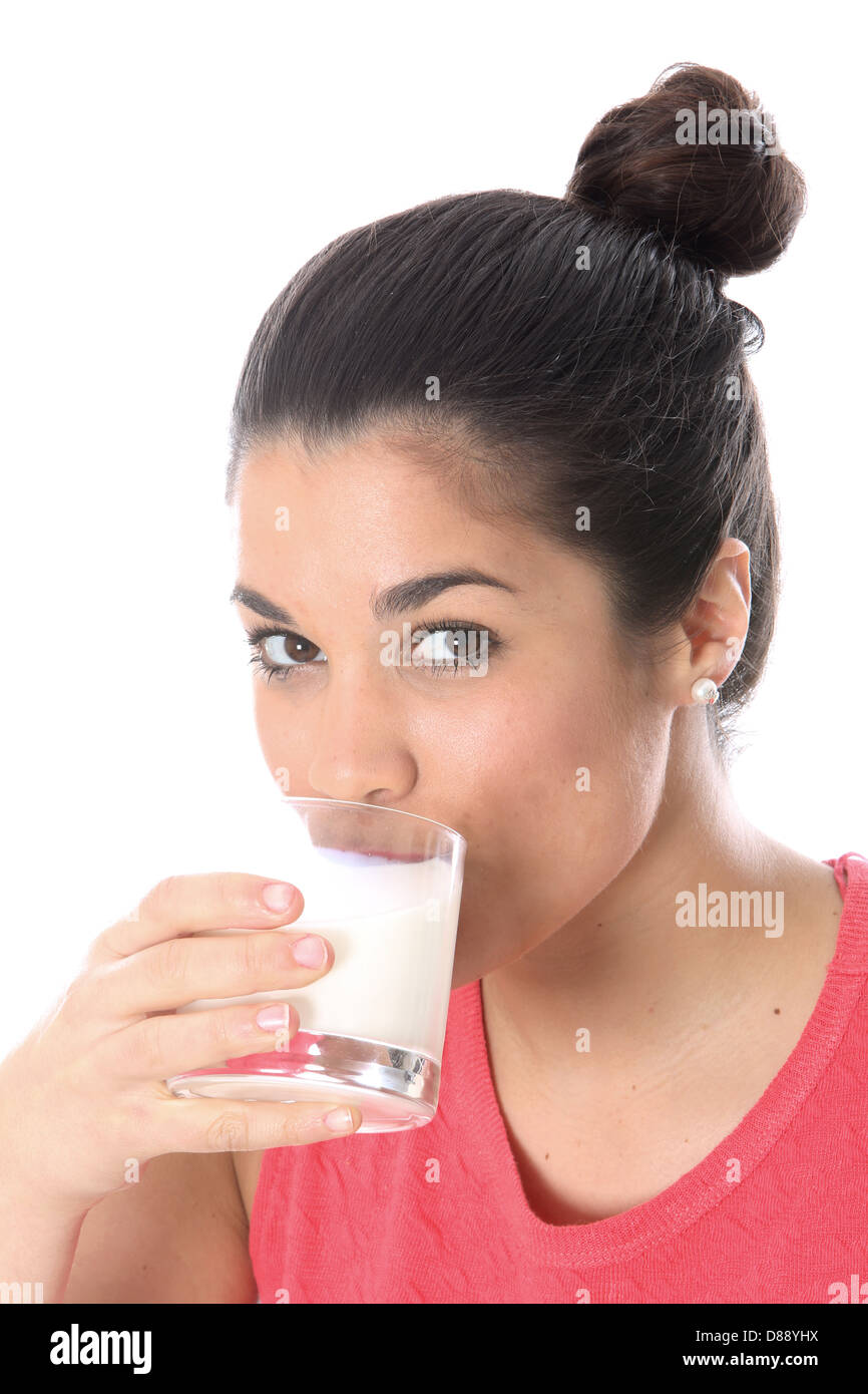 Woman dark hair bun hi-res stock photography and images - Alamy