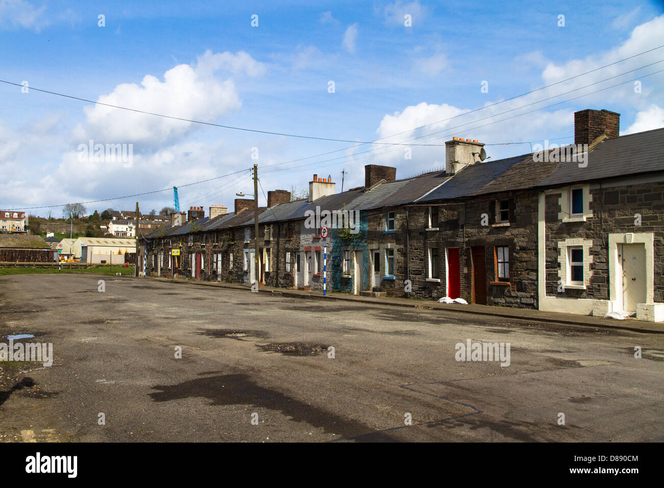 Historic Ship Street on the bank of the River Boyne, Drogheda, Ireland Stock Photo