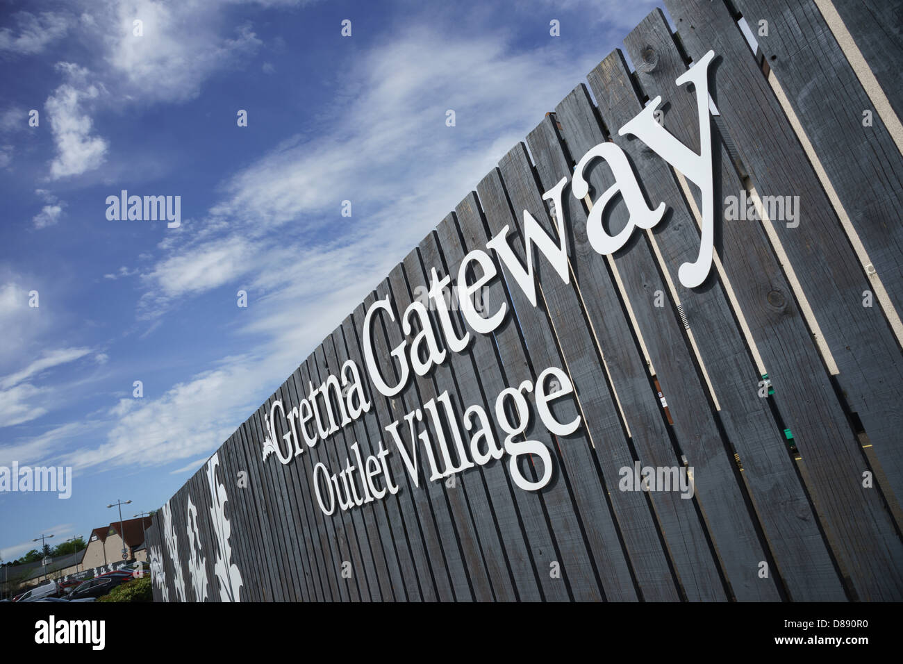 Gretna Outlet Village, factory or brand discount store open air mall at Gretna Green in Scotland