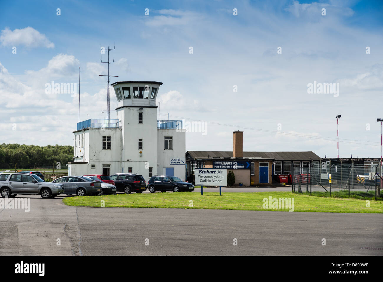 Carlisle Airport, 2013, then owned by the Stobart Group and planned for future development as a passenger airport. Stock Photo