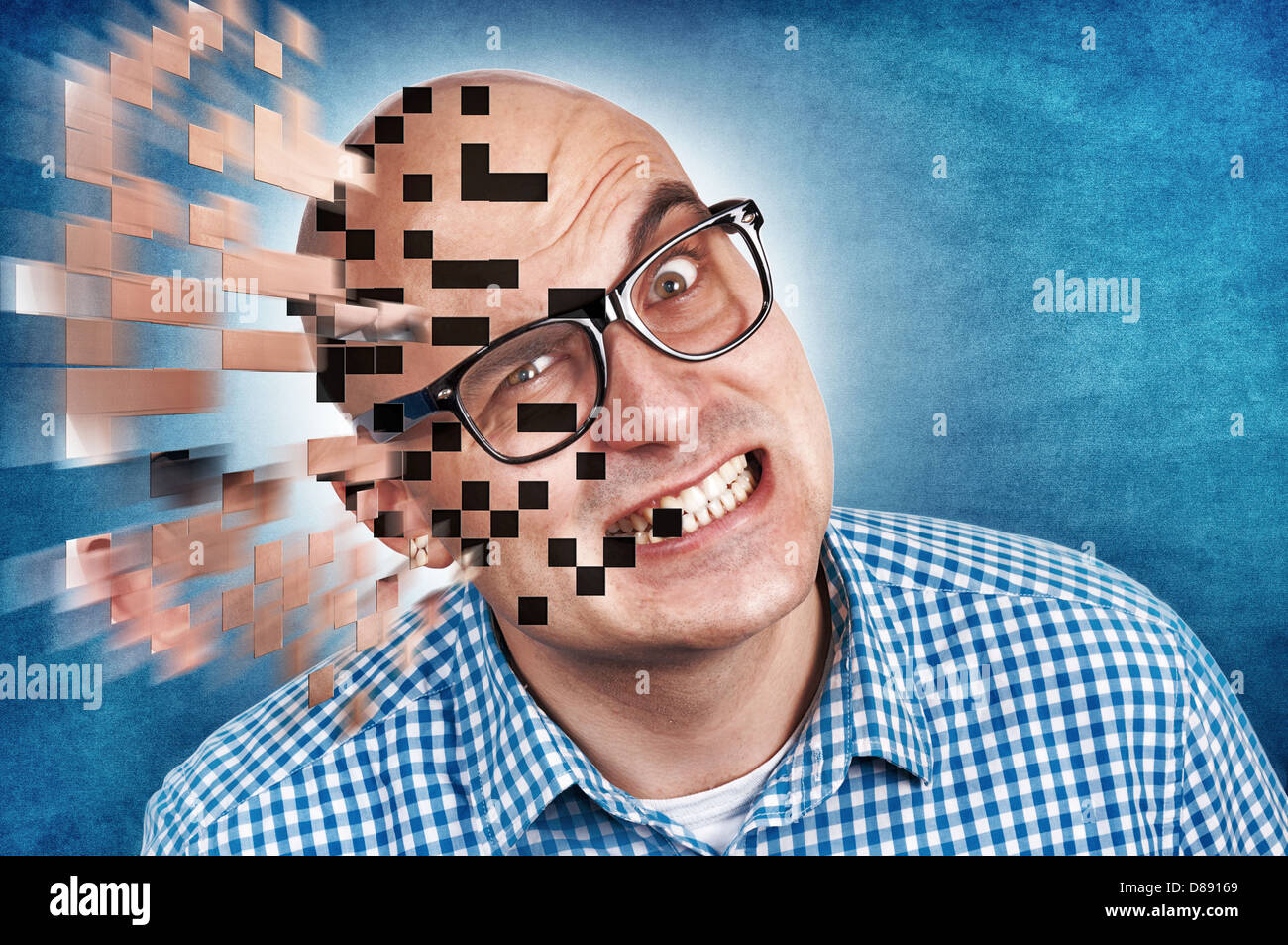 Funny man head explosion hi-res stock photography and images - Alamy