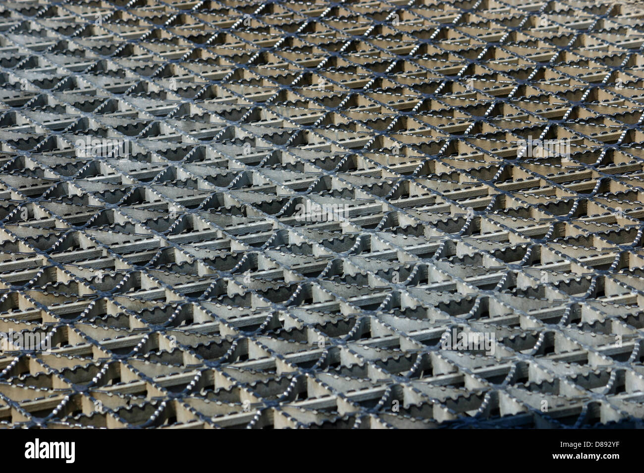 The grating surface of an old bridge Stock Photo