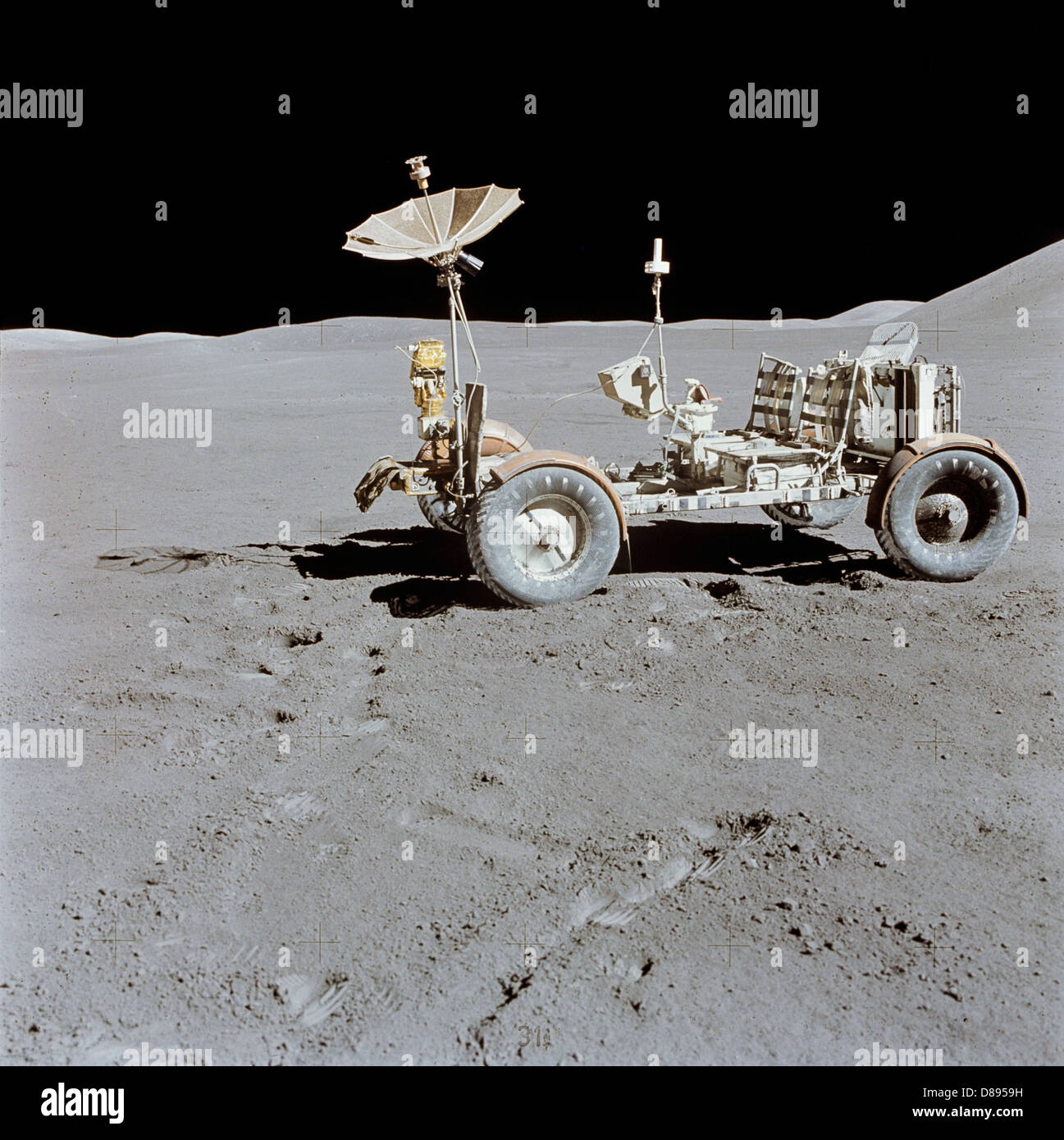 Apollo 15 Lunar Rover final resting place Stock Photo - Alamy