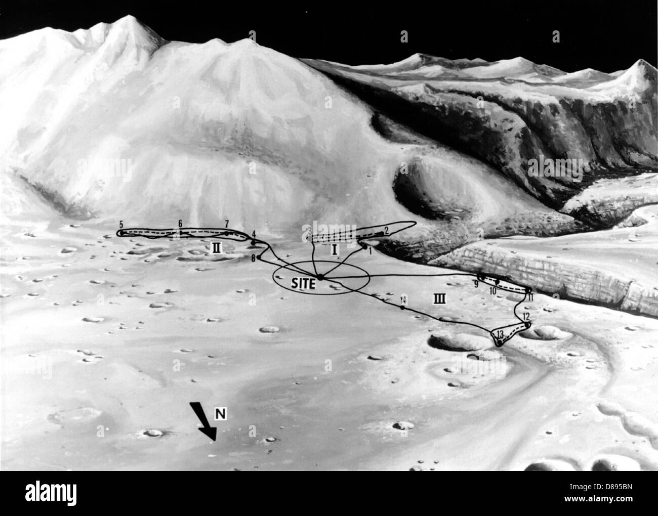 Apolo Map NASA’s Apollo 15 mission planned specific surface traverses to study ...